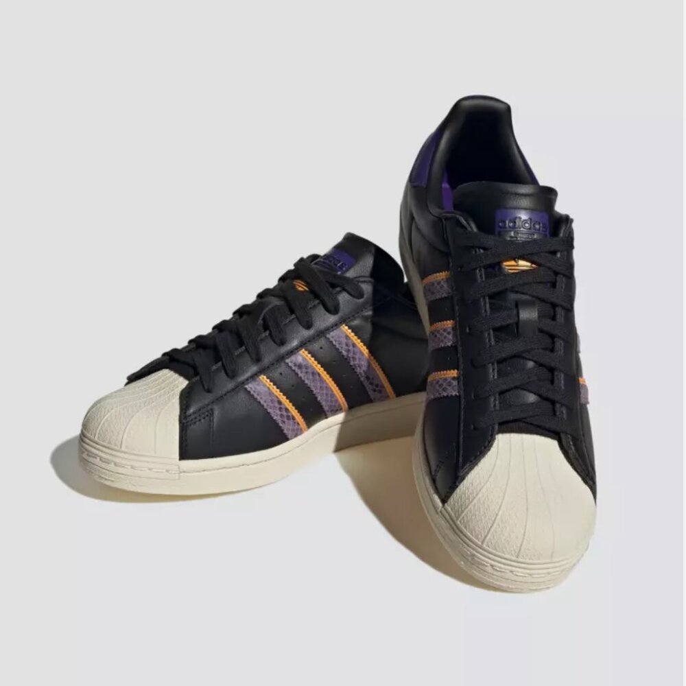 adidas Superstar 'Black Violet Fusion Snakeskin'  NWT FZ6475 Mens size 12